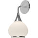 Alora Mood Hazel 1 Light 6.63 inch Chrome Wall/Vanity Light Wall Light in Matte Opal Glass