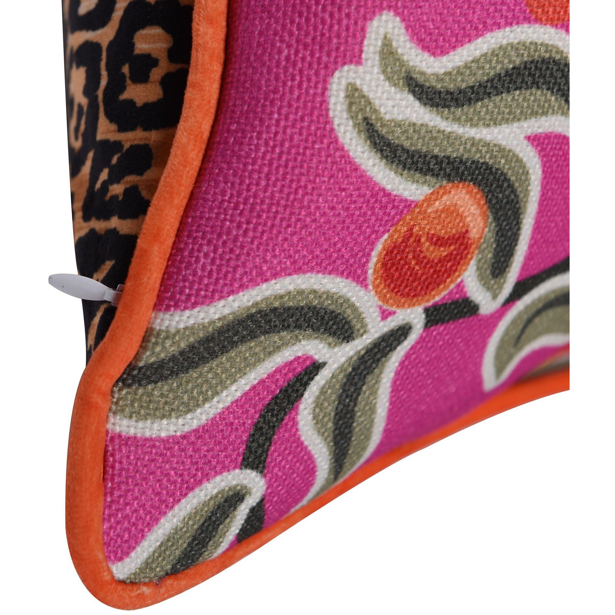 Dann Foley Double Sided Pillow 5 inch Hot Pink and Multi Throw Pillow