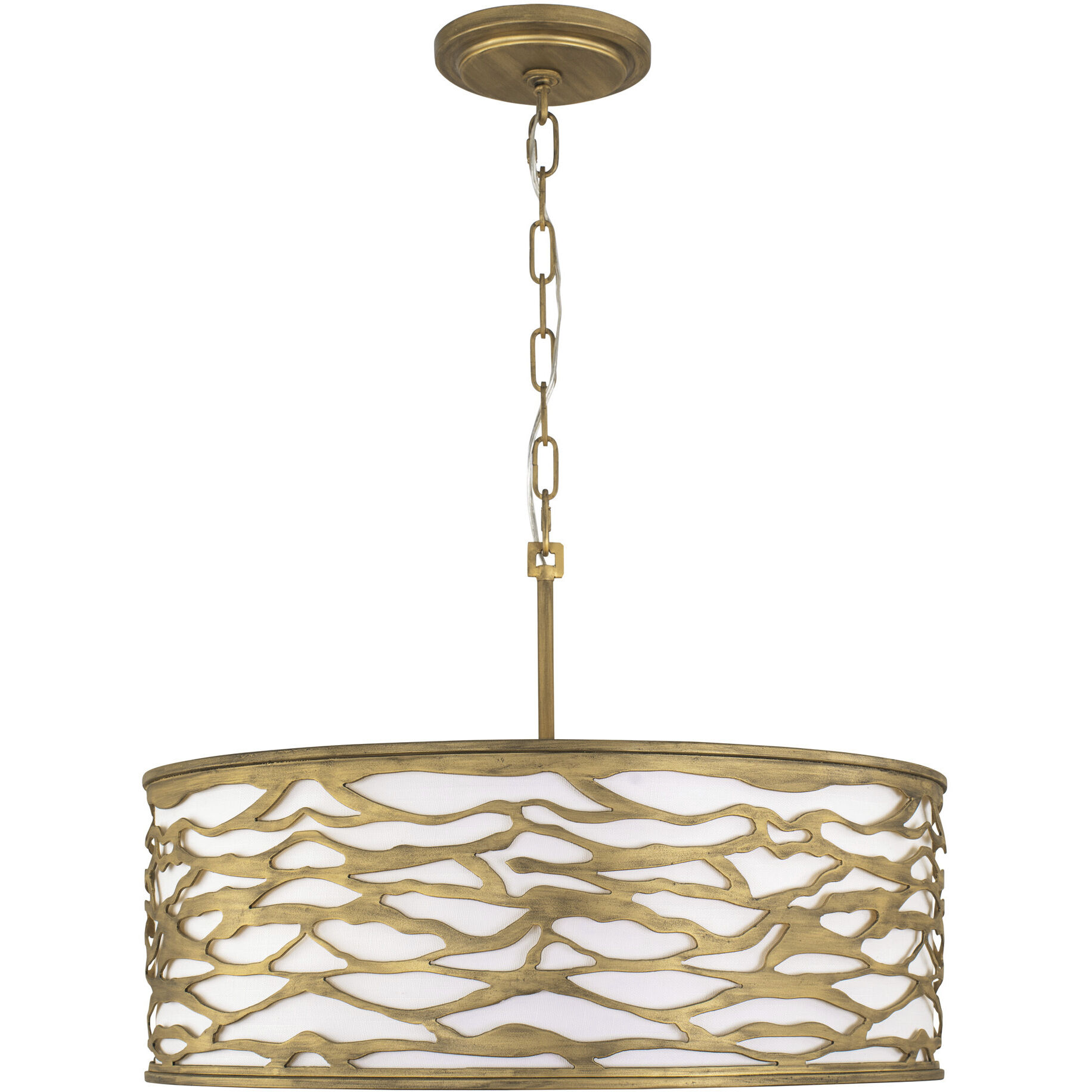 Kato 5 Light 24 inch Havana Gold Semi-Flush Mount Ceiling Light