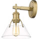 Orwell 1 Light 9 inch Brushed Champagne Bronze Bath Vanity Wall Light in Clear Glass