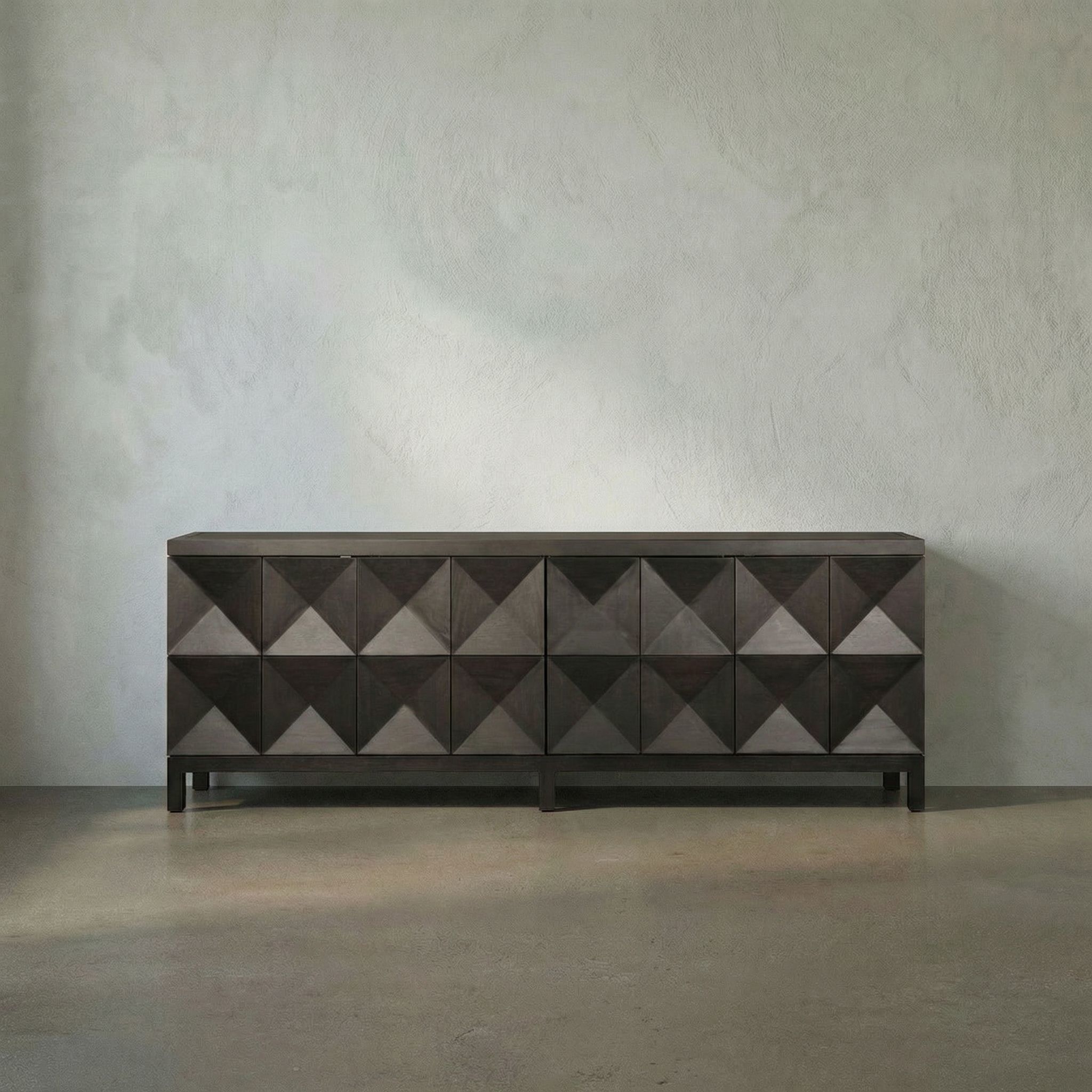 Quadrant 96.5 X 23 inch Ebony Walnut Sideboard in Ebony Black