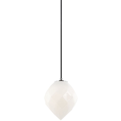 Gemma 1 Light 6 inch White Pendant Ceiling Light in Opal