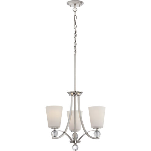 Connie 3 Light 18 inch Polished Nickel Chandelier Ceiling Light