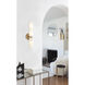 Salon LED 5 inch Natural Brass Wall Sconce Wall Light, Large