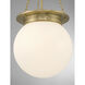 Manor 3 Light 13.5 inch Warm Brass Pendant Ceiling Light