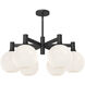 Alora Mood Castilla 6 Light 29.5 inch Matte Black Chandelier Ceiling Light in Opal Glass