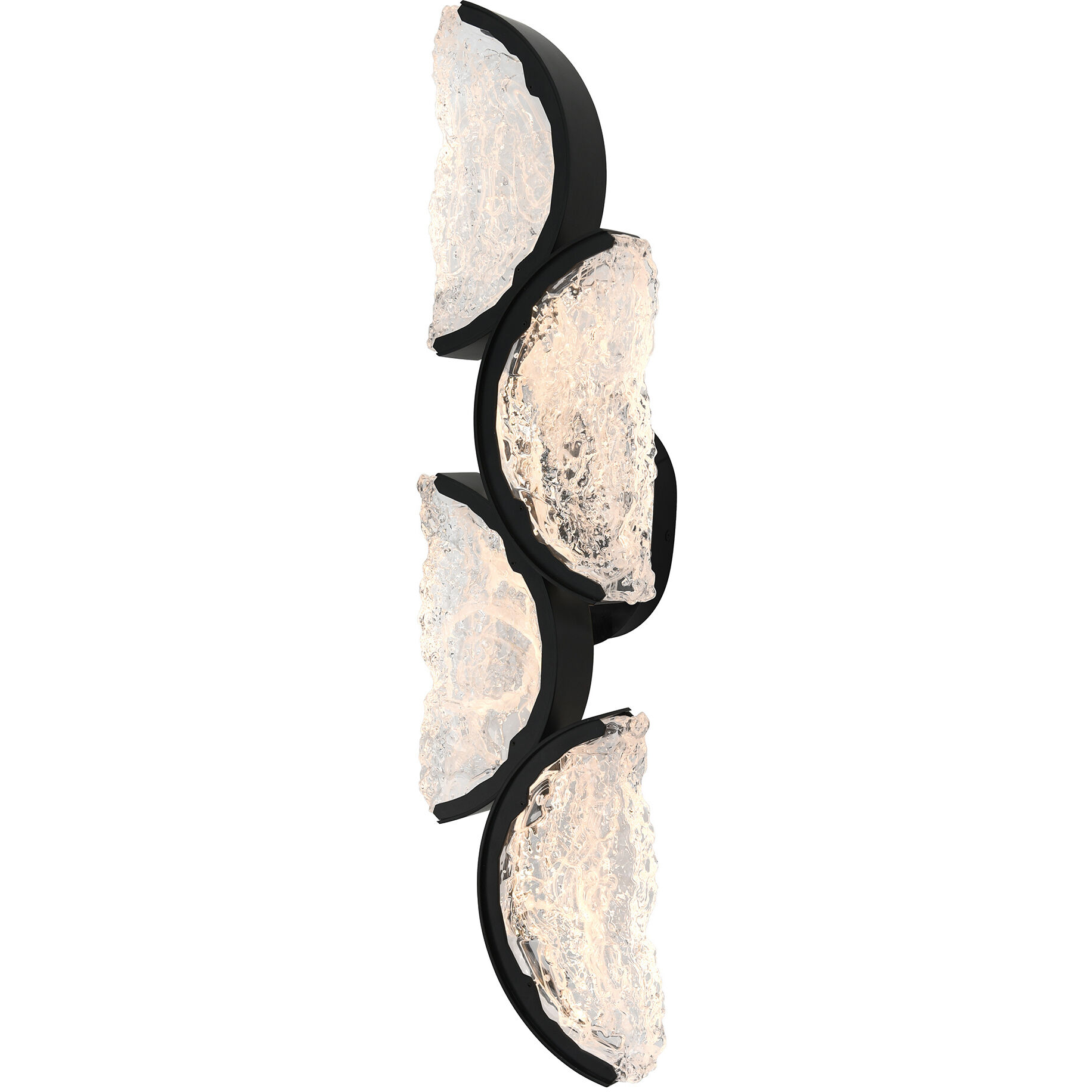 Moon LED 8 inch Black Wall Light