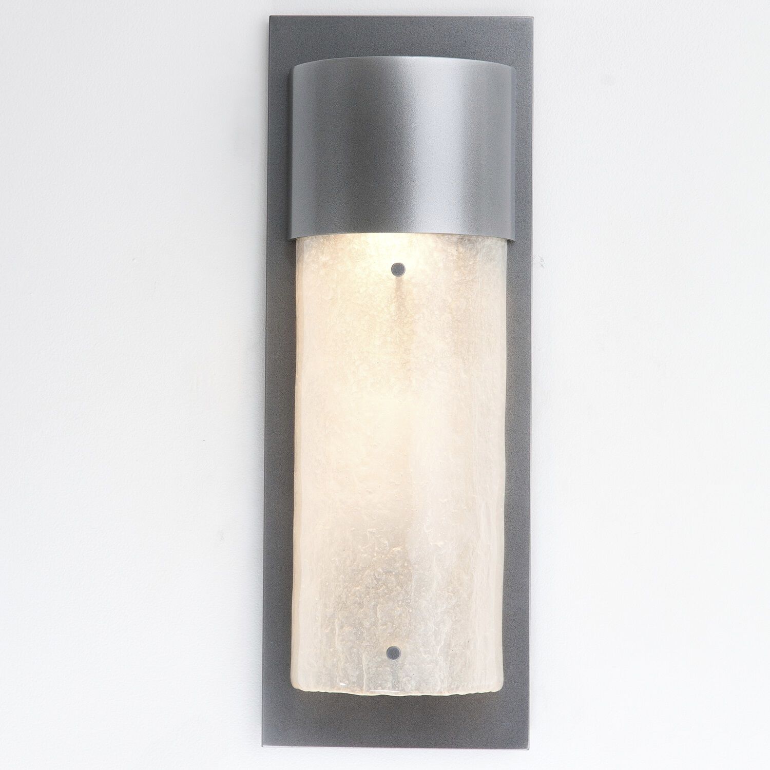 Outdoor Round Motif 1 Light 26 inch Statuary Bronze Outdoor Sconce in GU10 Halogen, Frosted Granite, Medium Round
