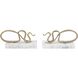 Snake 8.25 X 4 inch Polished Brass with White Bookends