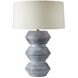 Drifter 150.00 watt Haze Blue Reactive Glaze Table Lamp Portable Light