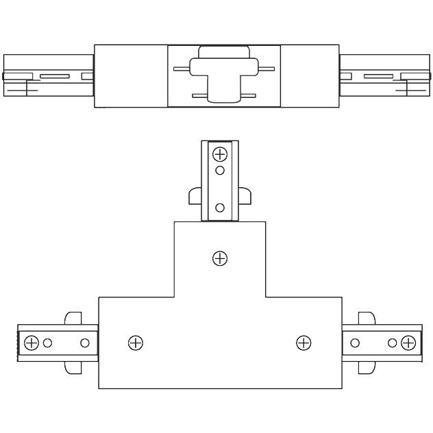 L Track 120 Black Track Component Ceiling Light