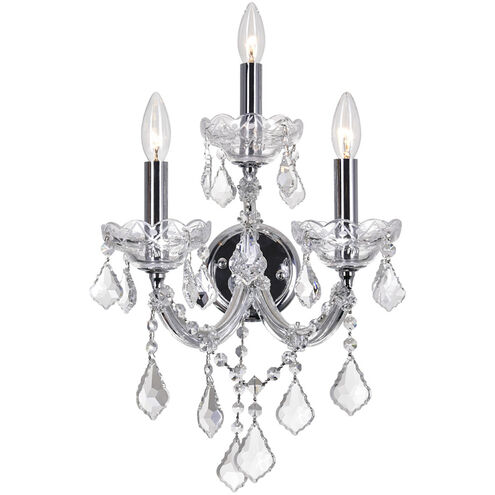 Maria Theresa 3 Light 12 inch Chrome Wall Light