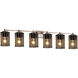 Wire Mesh 6 Light 49 inch Brushed Nickel Bath/Vanity Wall Light in Cylinder with Flat Rim