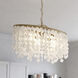 Elsa LED 35.75 inch Natural Brass Linear Chandelier Ceiling Light