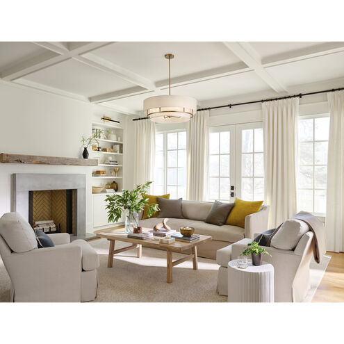 Graham 30 inch Polished Nickel Indoor Semi-Flush Mount Ceiling Light, Convertible
