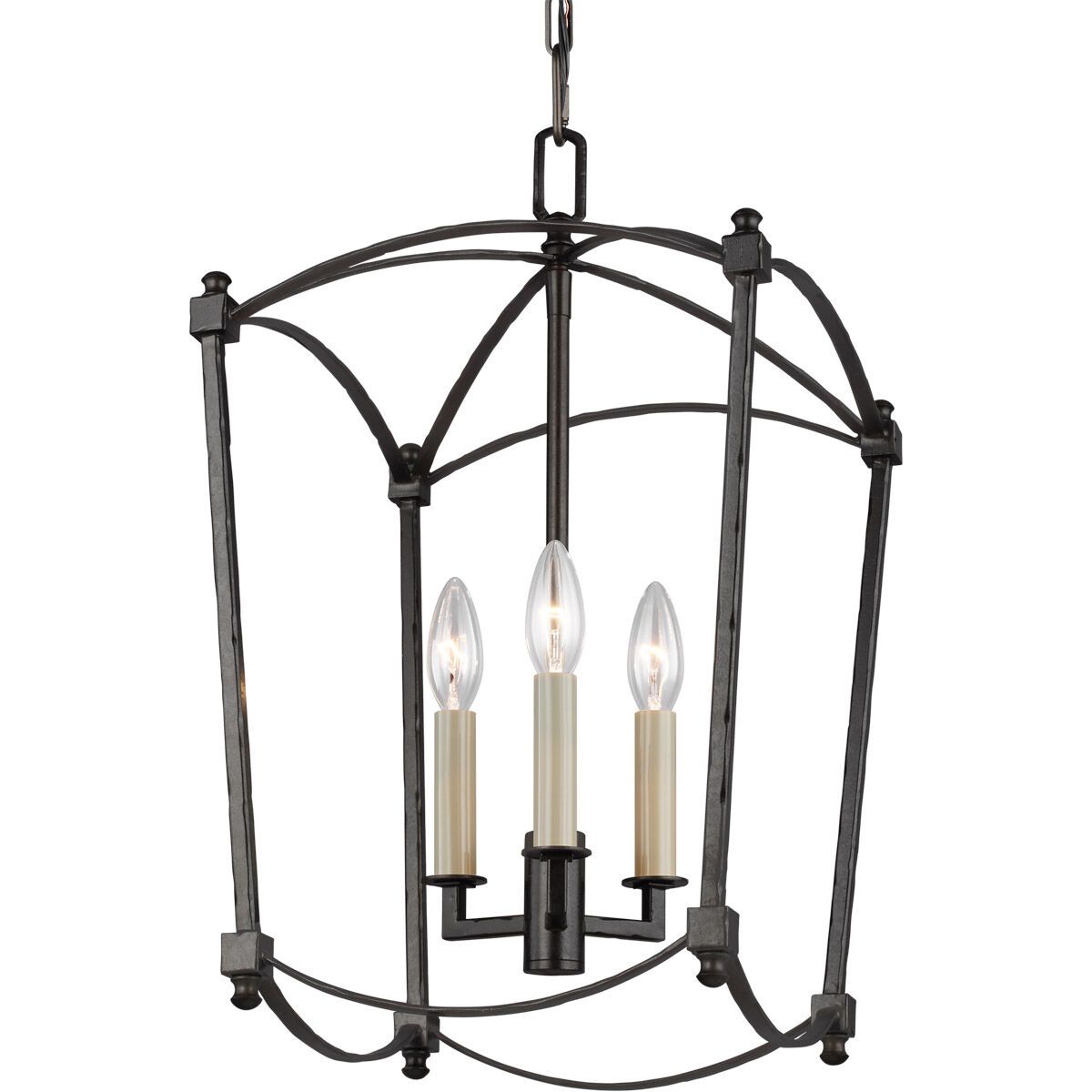 Sean Lavin Thayer 3 Light 12 inch Smith Steel Mini-Lantern Chandelier Ceiling Light