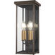 Casway 4 Light 17 inch Oil Rubbed Bronze/Gold Outdoor Pocket Lantern, Great Outdoors
