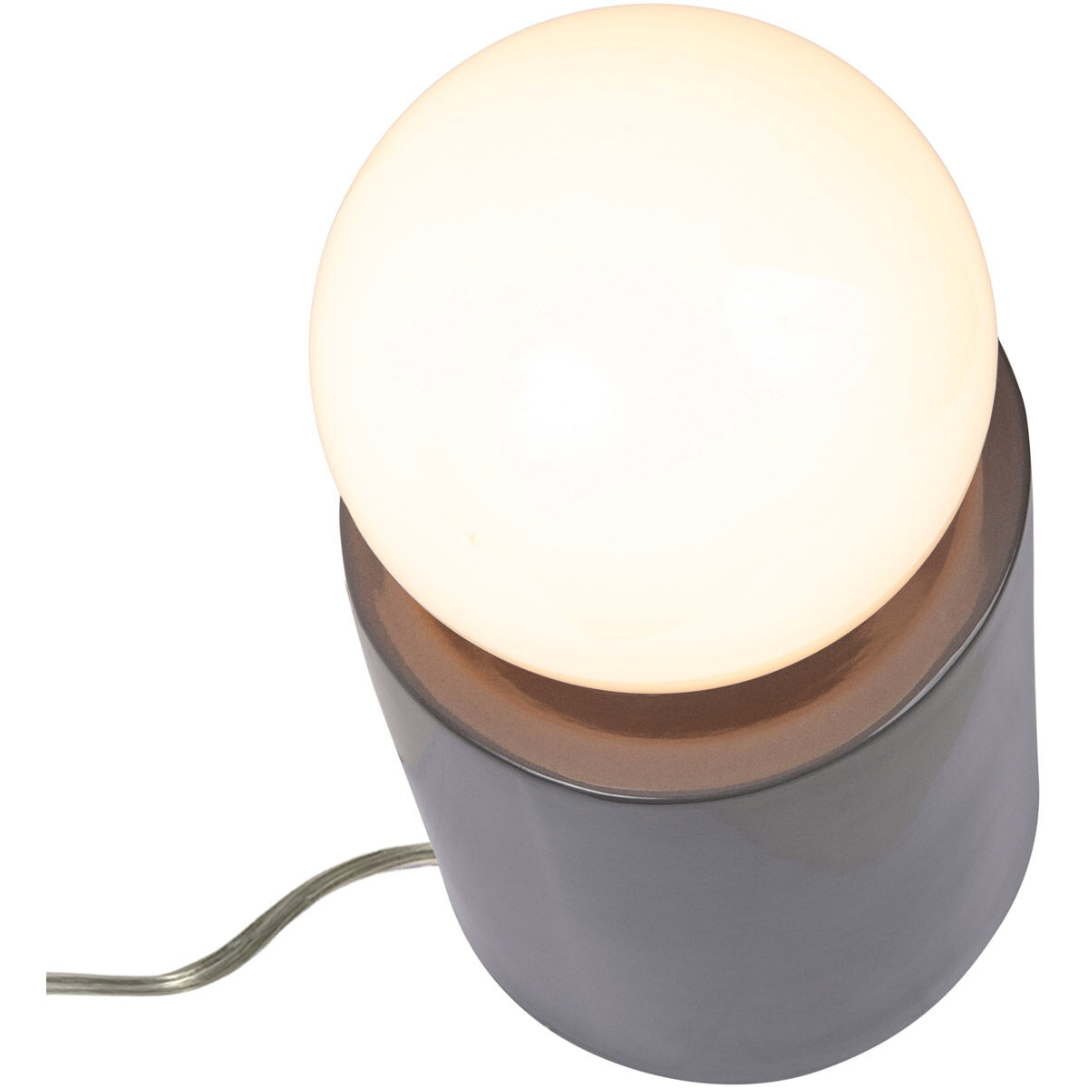 Portable 11.5 inch 60 watt Gloss Grey Table Lamp Portable Light