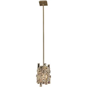 Vermeer 1 Light 5 inch Brushed Champagne Gold Mini Pendant Ceiling Light in Swarovski Elements Clear