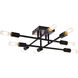 Script 8 Light 19 inch Black Flush Mount Ceiling Light