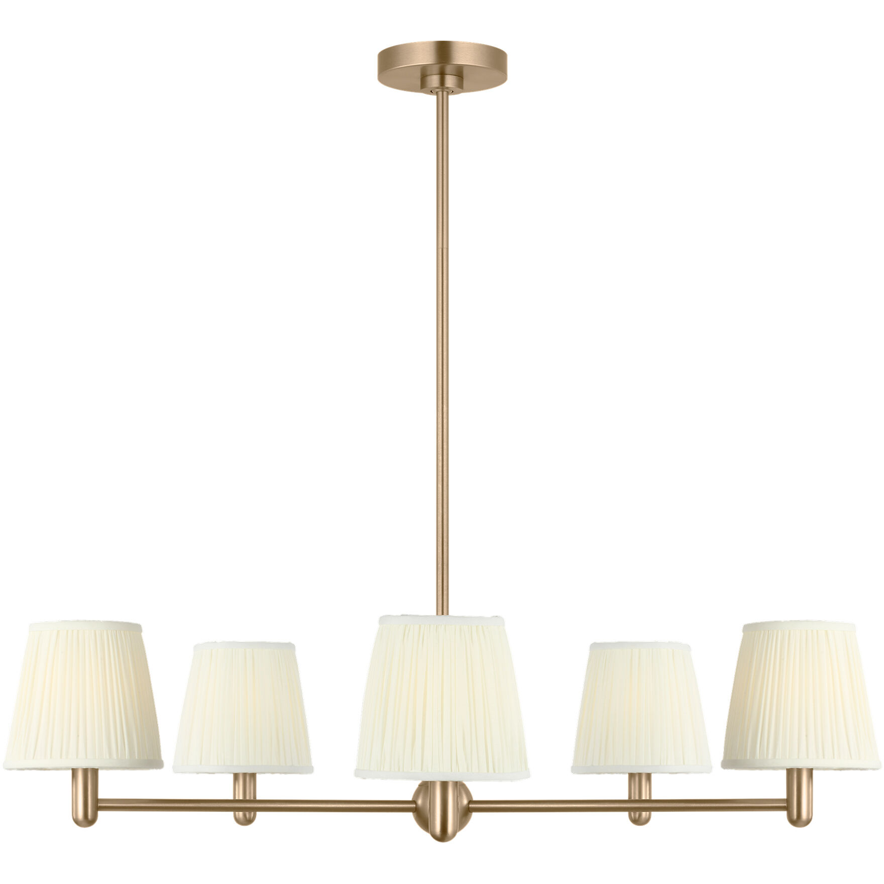 Vilera LED 33.25 inch Satin Brass Chandelier Ceiling Light