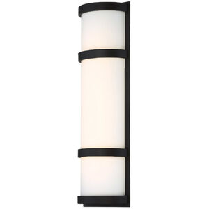 Latitude LED 20 inch Black Outdoor Wall Light in 20in, dweLED 