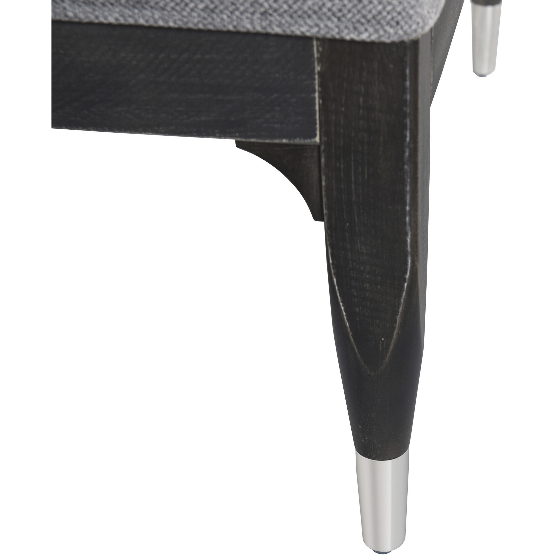 Cameron Gray and Charcoal Black Washed Chair Bench