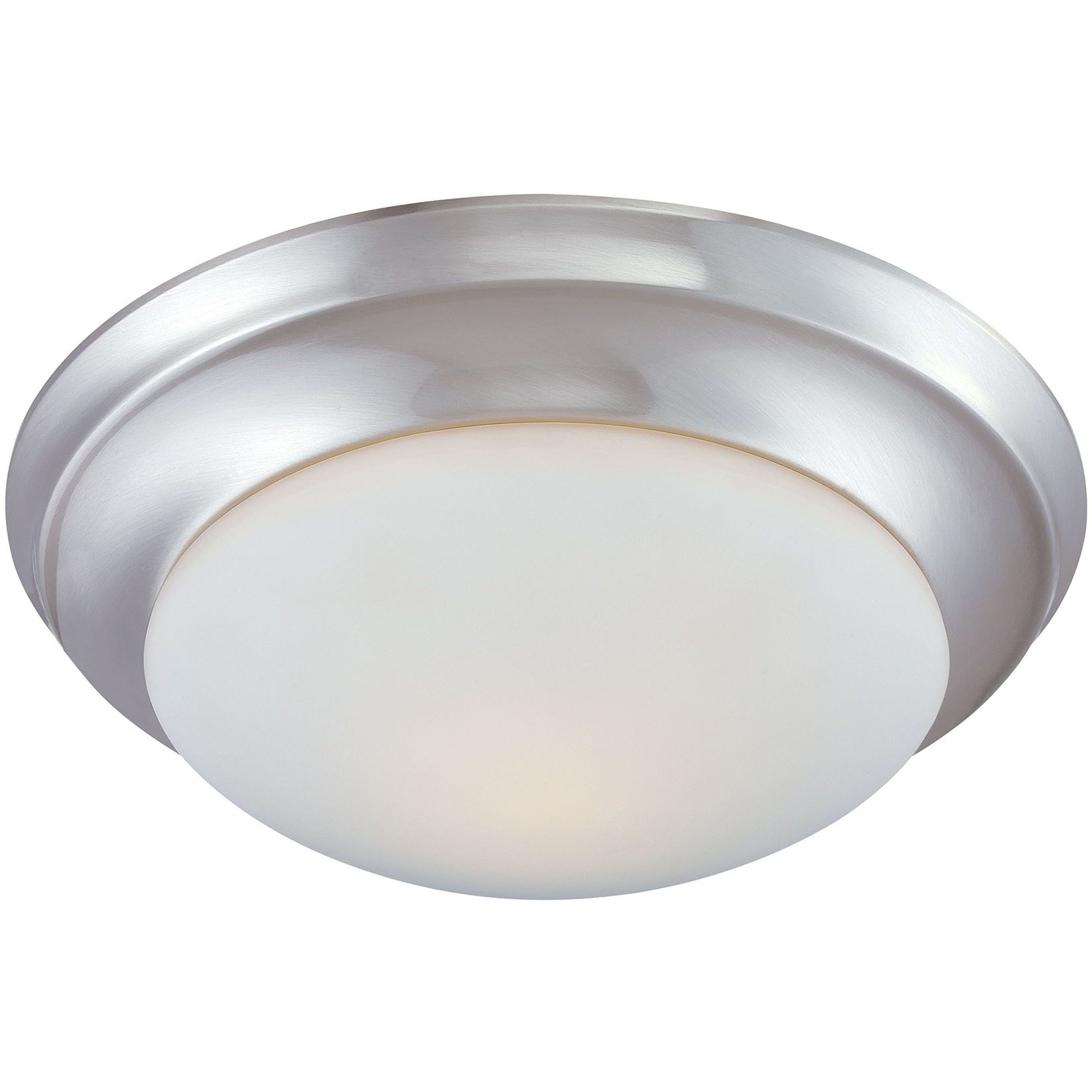 Fluor 2 Light 14.25 inch Brushed Nickel Flush Mount Ceiling Light