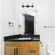 Downtown Urban Arden 3 Light 19 inch Matte Black Bath Vanity Light Wall Light