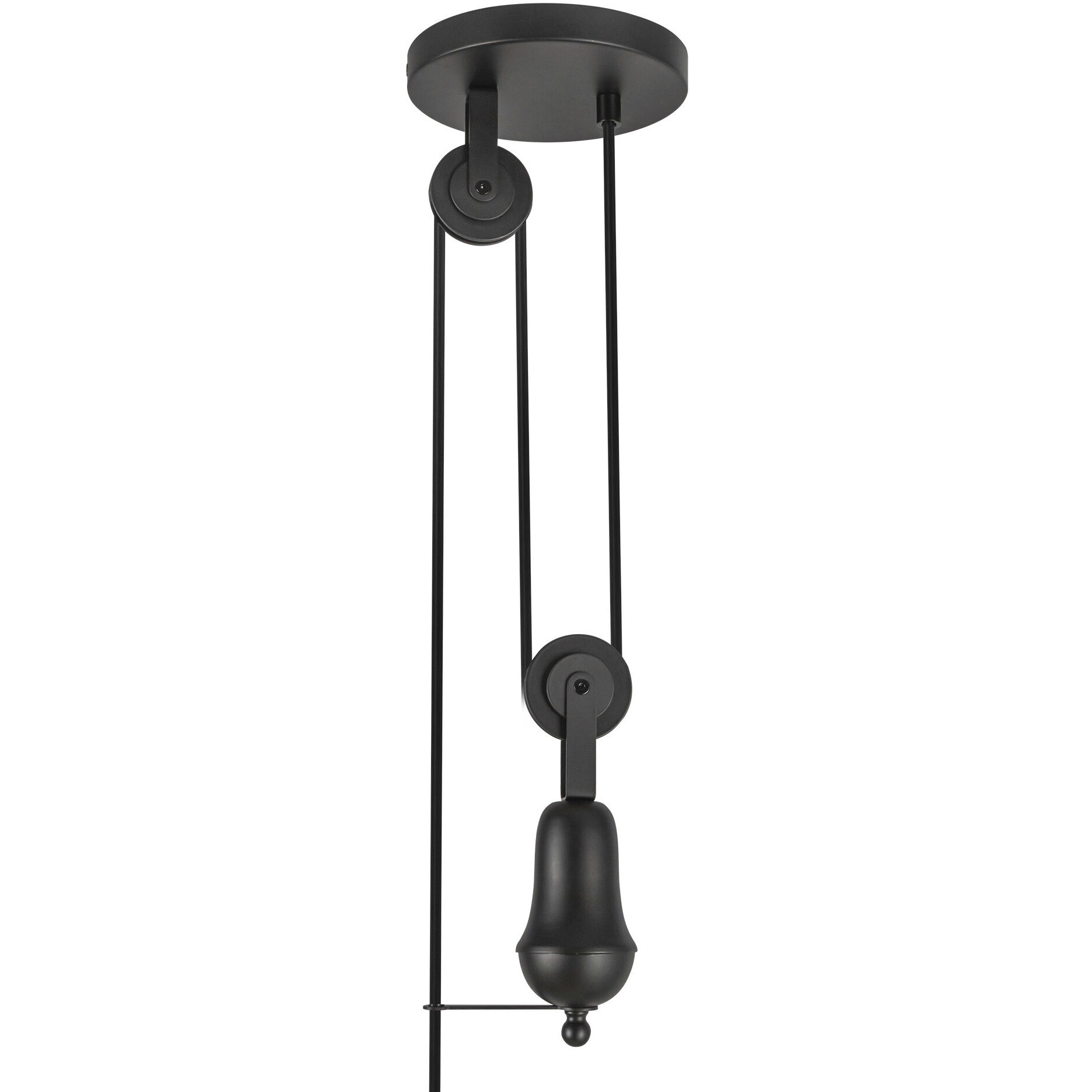 Alora Mood Ellen 1 Light 20 inch Matte Black/White Linen Pendant Ceiling Light