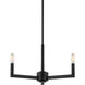 Fullton 3 Light 10 inch Midnight Black Chandelier Ceiling Light