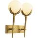 Alesa 2 Light 12.2 inch Antique Brass and Alabaster Wall Lamp Wall Light