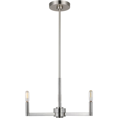 Fullton 3 Light 10 inch Brushed Nickel Chandelier Ceiling Light