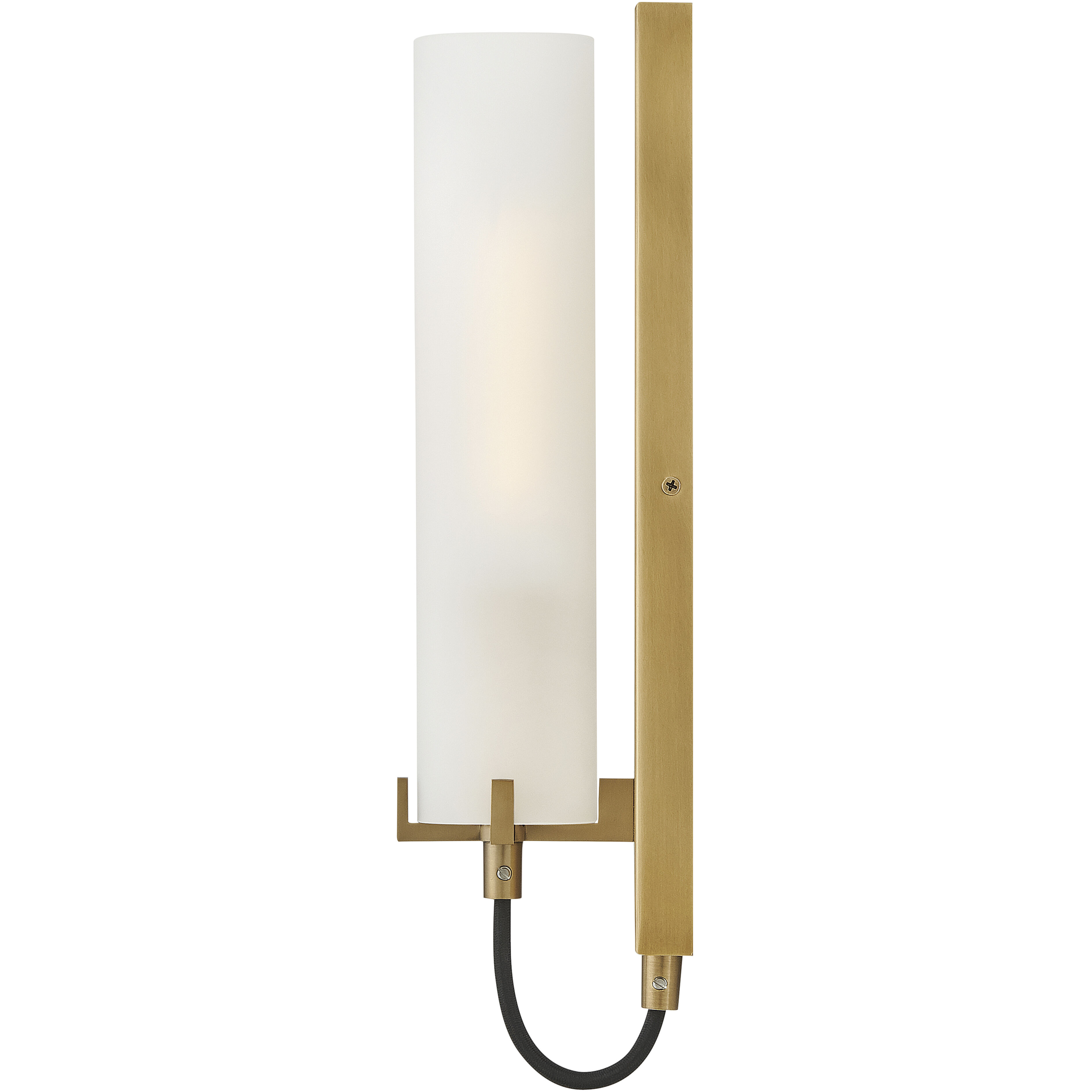 Ryden 1 Light 4.5 inch Heritage Brass Sconce Wall Light in Etched White