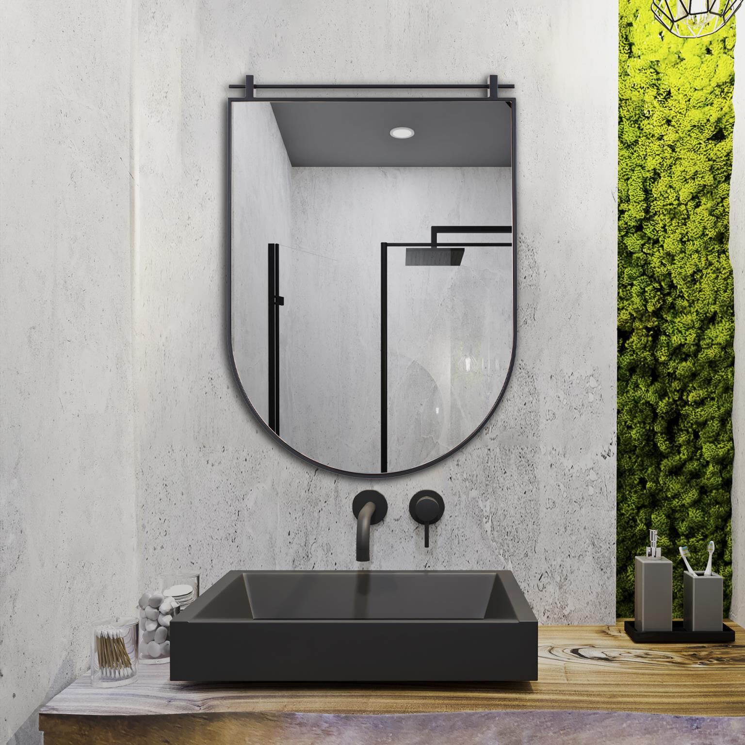 Knight Shield 42 X 30 inch Black Mirror