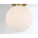 Fenton 1 Light 10 inch Legacy Brass Flush Mount Ceiling Light