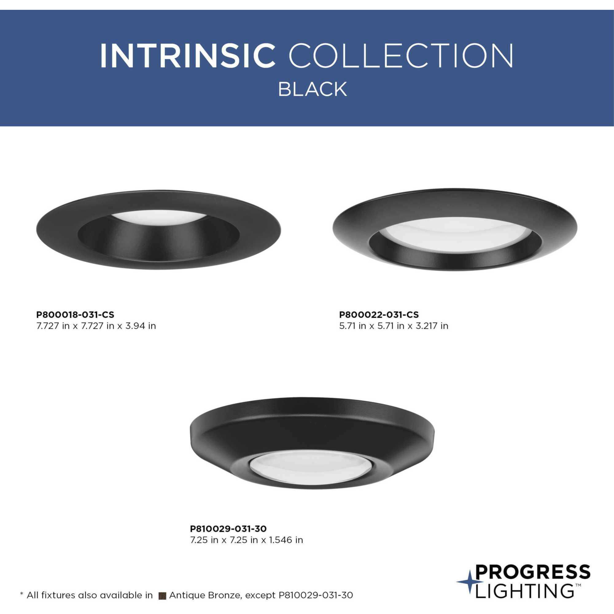 Intrinsic 1 Light 7.25 inch Black Flushmount Ceiling Light