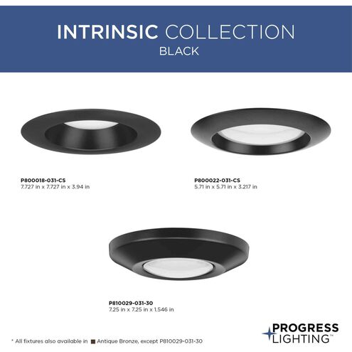 Intrinsic LED Black Recessed Trim