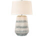 Devon 32 inch 9 watt White with Blue Table Lamp Portable Light