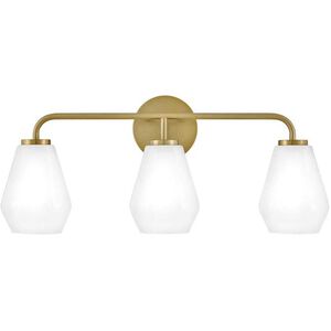 Gio LED 24 inch Lacquered Brass Bath Light Wall Light