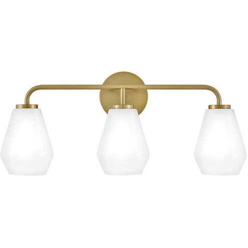 Gio LED 24 inch Lacquered Brass Bath Light Wall Light