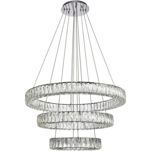 Monroe LED 32 inch Chrome Chandelier Ceiling Light