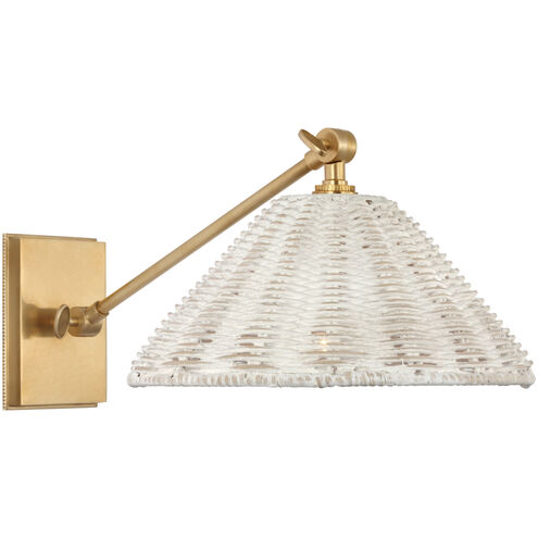 Marie Flanigan Wimberley LED 10 inch Soft Brass Single Library Wall Light