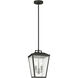 Drew & Jonathan Kennewick 2 Light 9 inch Textured Black Outdoor Pendant Lantern, Medium