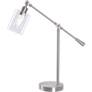 Thornton 13 inch 6.00 watt Brushed Steel Desk Lamp Portable Light