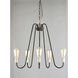 Haven 5 Light 23.75 inch Black and Satin Nickel Single-Tier Chandelier Ceiling Light