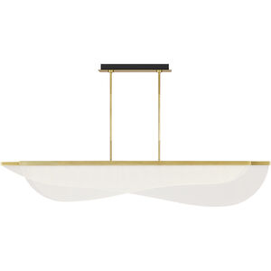 Sean Lavin Nyra LED 72 inch Plated Brass Linear Suspension Ceiling Light, Integrated LED
