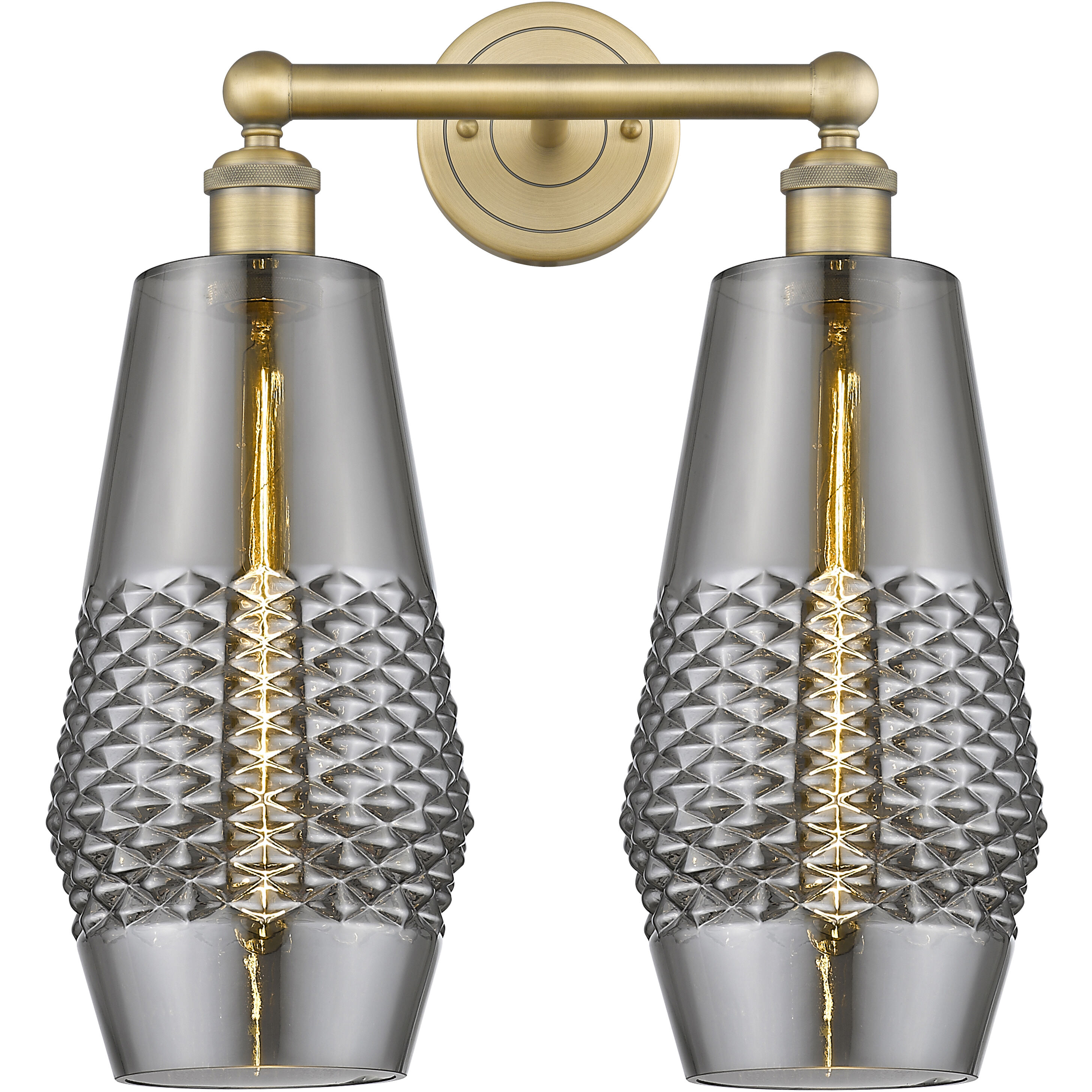 Windham 2 Light 16 inch Brushed Brass Bath Vanity Light Wall Light