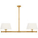Chapman & Myers Marion LED 56 inch Antique-Burnished Brass Linear Chandelier Ceiling Light