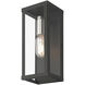 Gaffney 1 Light 11 inch Black with Brushed Nickel Finish Accents Outdoor ADA Medium Wall Lantern in Black with Brushed Nickel Accent, Medium